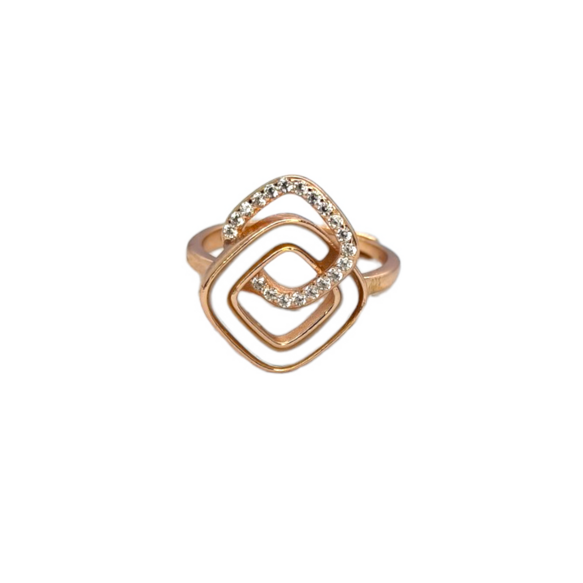 925 SIVER ROSEGOLD COCKTAIL RING