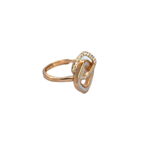 925 SIVER ROSEGOLD COCKTAIL RING