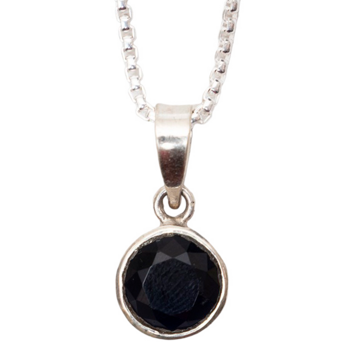 SEMI PRECIOUS BLUE SAPPHIRE STONE PENDENT CHAIN