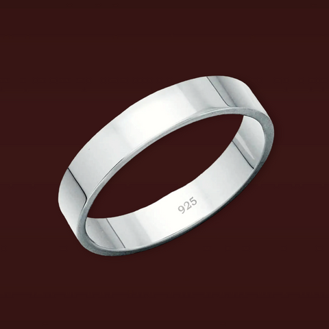 925 UNISEX PLAIN FLAT BAND RING