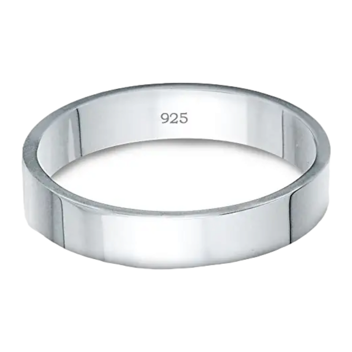 925 UNISEX PLAIN FLAT BAND RING