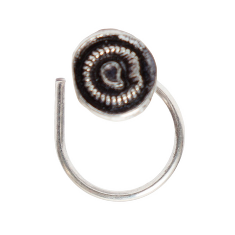 OXIDIZED SILVER WIRE NOSE STUD