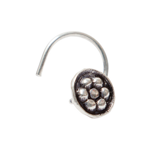 OXIDIZED SILVER WIRE NOSE STUD