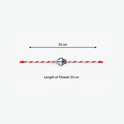 925 Silver trishul rakhi