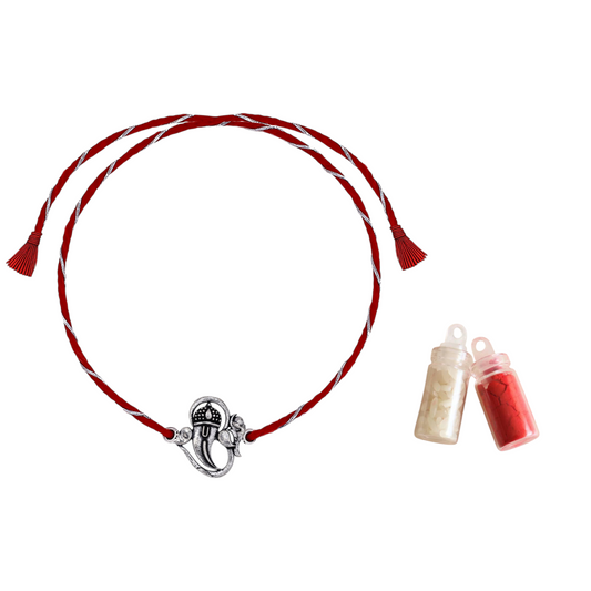 925 Silver om ganesha rakhi