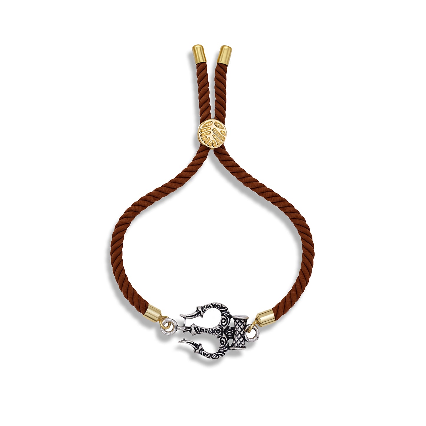 925 Silver trishul rakhi with adjustable band
