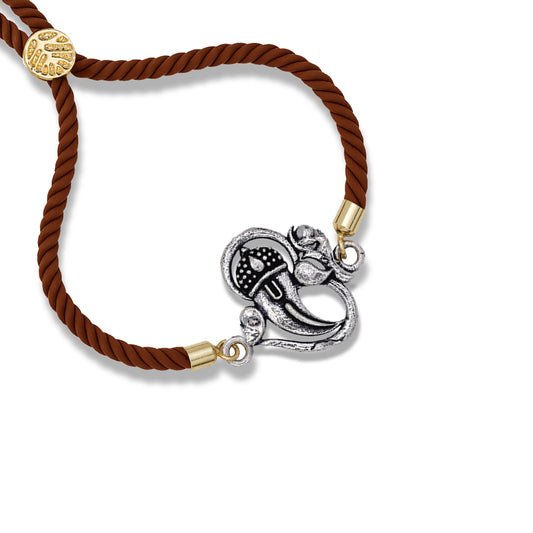 925 Silver om ganesha rakhi with band