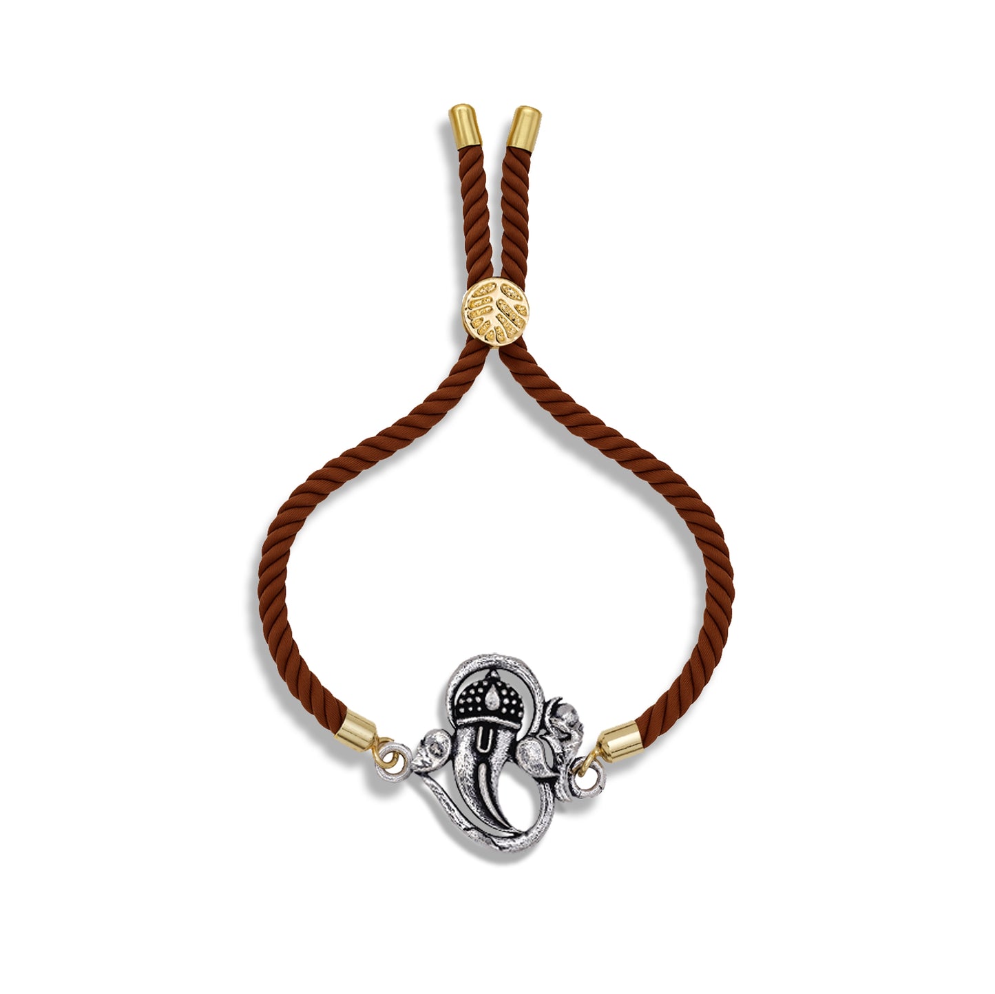 925 Silver om ganesha rakhi with band