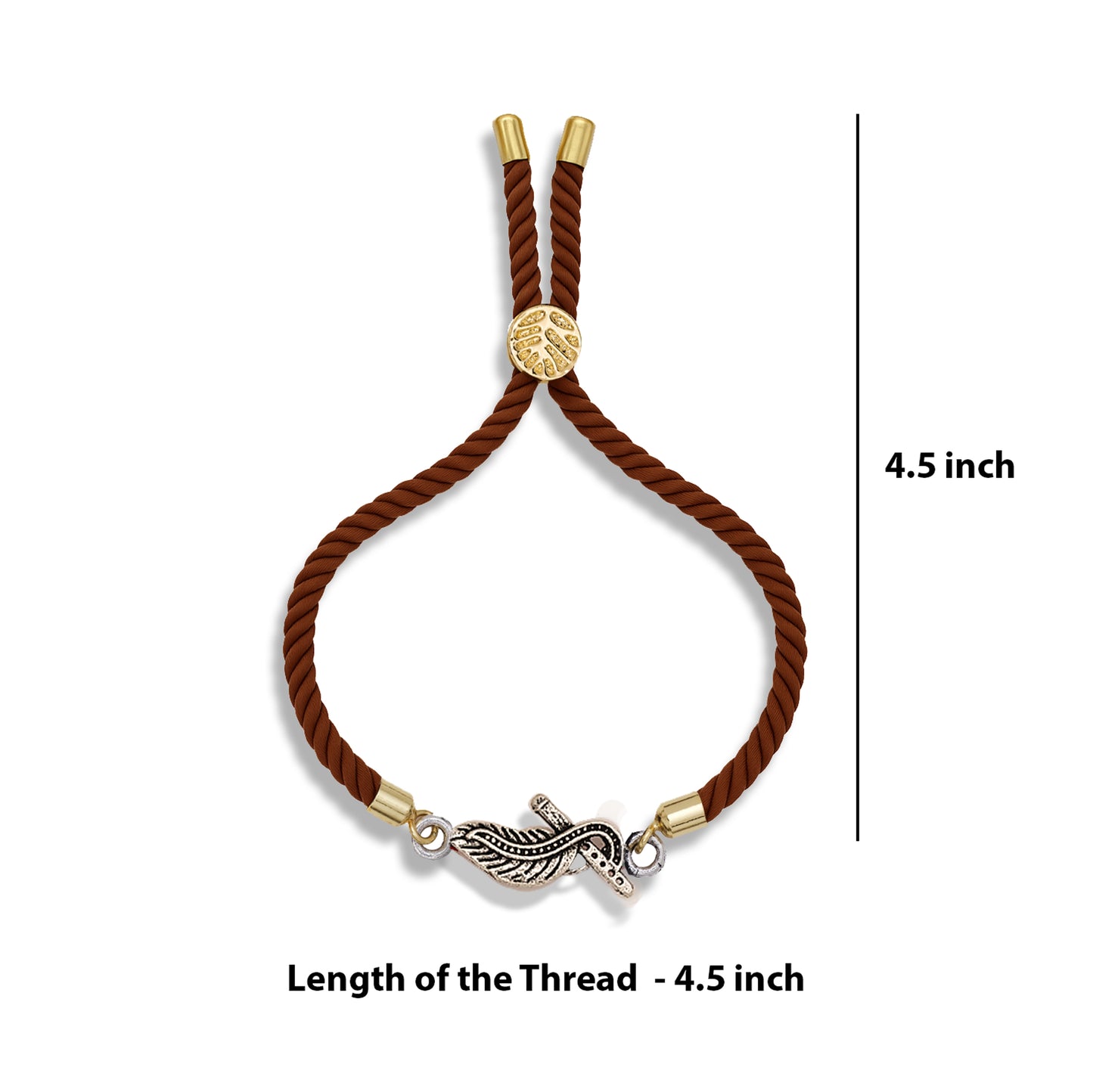 925 Silver krishna adjustable band rakhi