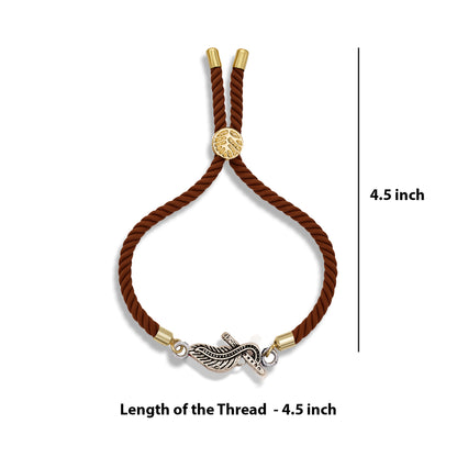 925 Silver krishna adjustable band rakhi