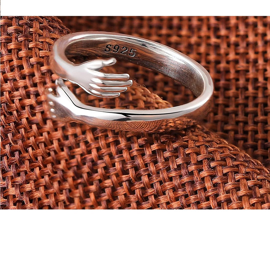 925 Silver adjustable Hug Ring A Unique and Meaningful Gift for her