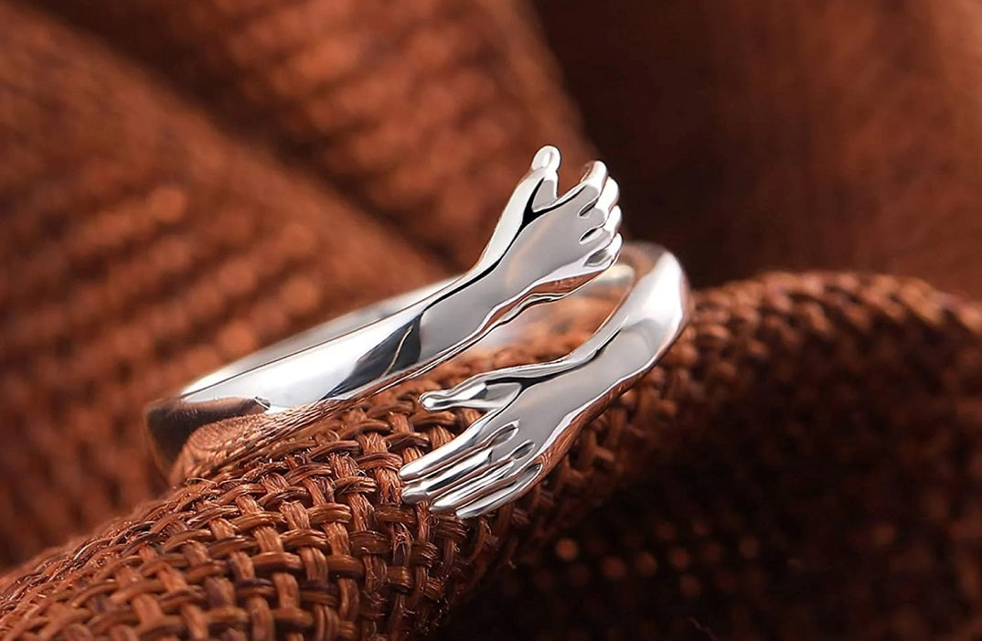 925 Silver adjustable Hug Ring A Unique and Meaningful Gift for her
