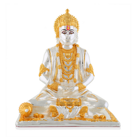 Gold & Silver Coated Hanuman Murti