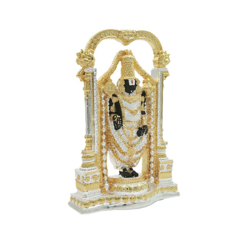 PURE GOLD AND SILVER COATED VENKATESHWAR A SWAMY IDOL