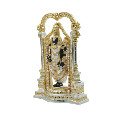 PURE GOLD AND SILVER COATED VENKATESHWAR A SWAMY IDOL