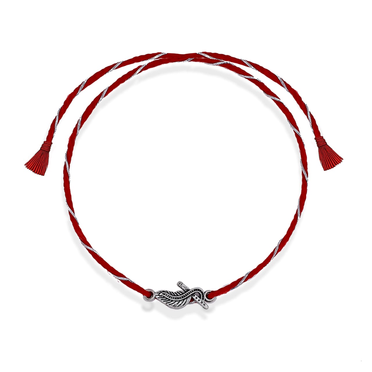 925 Silver Krishna flute Rakhi