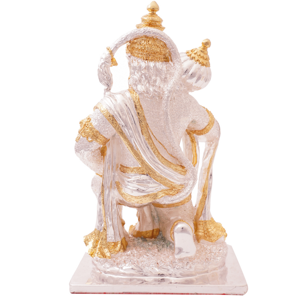 Pure Gold and Silver coated Hanuman Idol for Home Decor