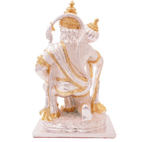 Pure Gold and Silver coated Hanuman Idol for Home Decor