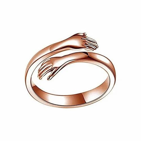 925 SILVER ROSE GOLD PLATED SILVER HUG RING