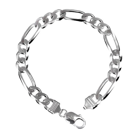 925 Sterling Silver Figaro Bracelet for him