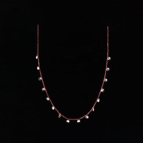 925 silver swarvoski crystal queen chain plated with rose gold