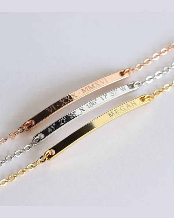 BAR ENGRAVED NAME BRACELET