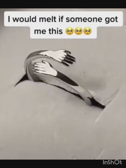 925 Silver adjustable Hug Ring A Unique and Meaningful Gift for her