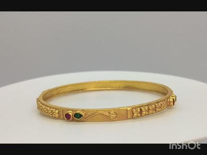 ANTIQUE RUBY EMERLED BANGLE