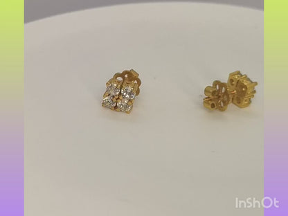 925 SILVER ANTIQUE AD STONE STUD
