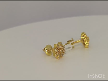 925 SILVER ANTIQUE 9 AD STONE STUD