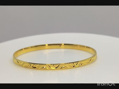 GOLD PLATED SILVER BANGLE