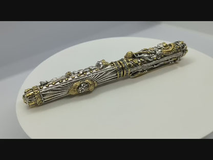 Silver Hanuman Bajrangbali Antique Nakash Pen