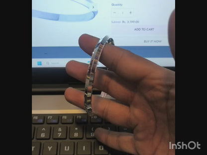 925 Silver punjabi mens hand kada/ bangle