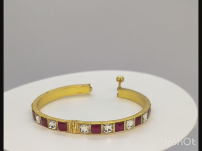925 SILVER ANTIQUE KUNDAN SCREW BANGLES