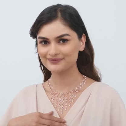 Exclusive rose gold wedding wear necklace