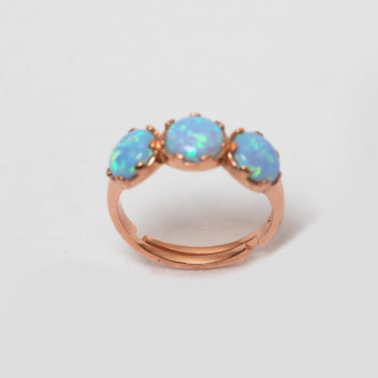 Rose Gold Firoza Stone Ring