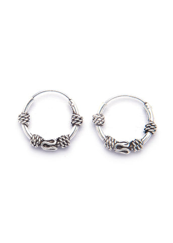 Oxidized Twisted Hoops