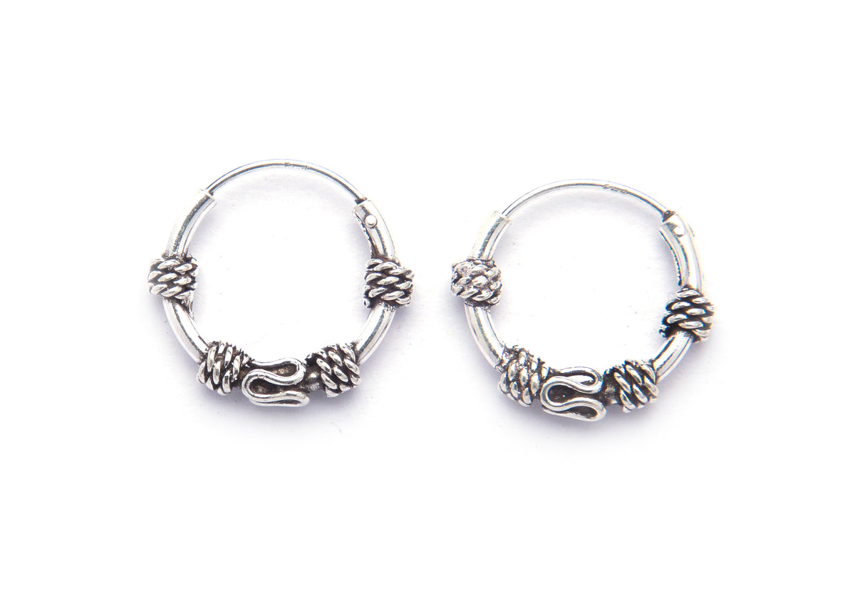 Oxidized Twisted Hoops