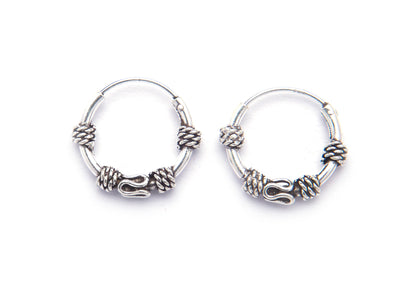 Oxidized Twisted Hoops