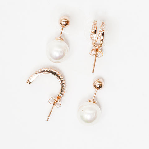 Rose Gold 4 In 1 Earing