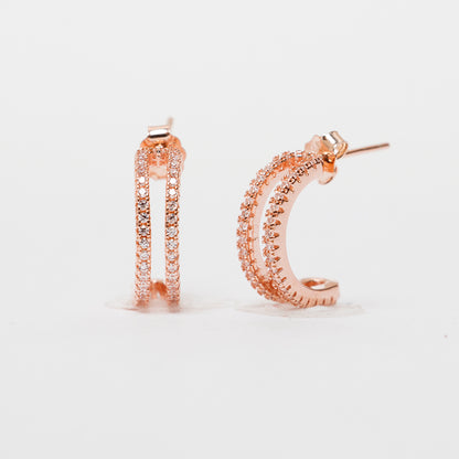 Rose Gold 4 In 1 Earing
