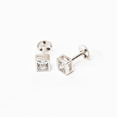 Zirconia Square Stud