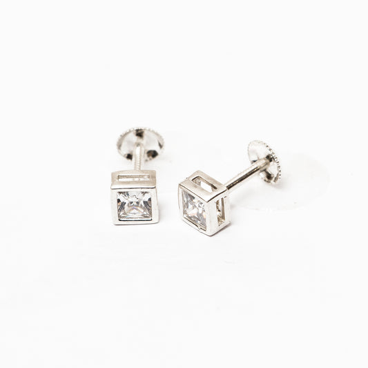 Zirconia Square Stud