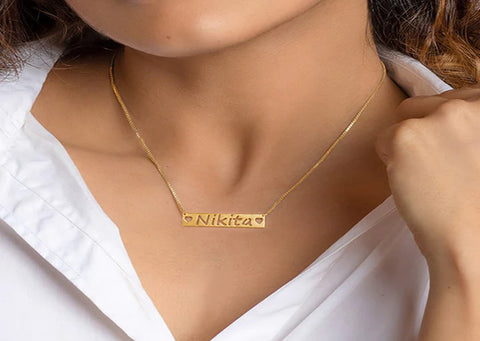 PERSONALISED NAME ENGRAVED WITH LOVE NECKLACE