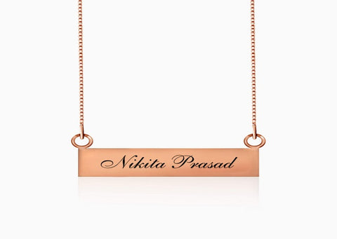 ENGRAVED NAME PENDANT BOX CHAIN FOR HER