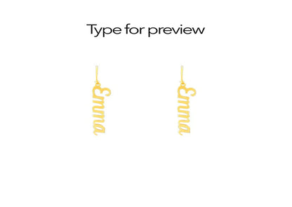 PERSONALISED CURSIVE NAME EARRING