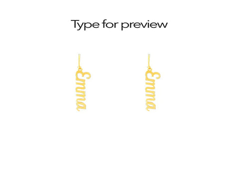 PERSONALISED CURSIVE NAME EARRING