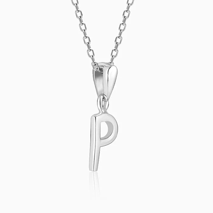 PERSONALISED SILVER INITIAL PRNDANT WITH CHAIN