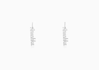 PERSONALISED CURSIVE NAME EARRING