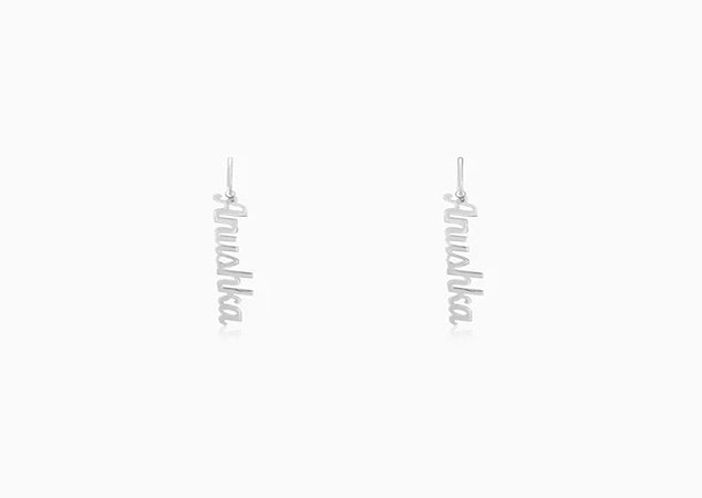 PERSONALISED CURSIVE NAME EARRING